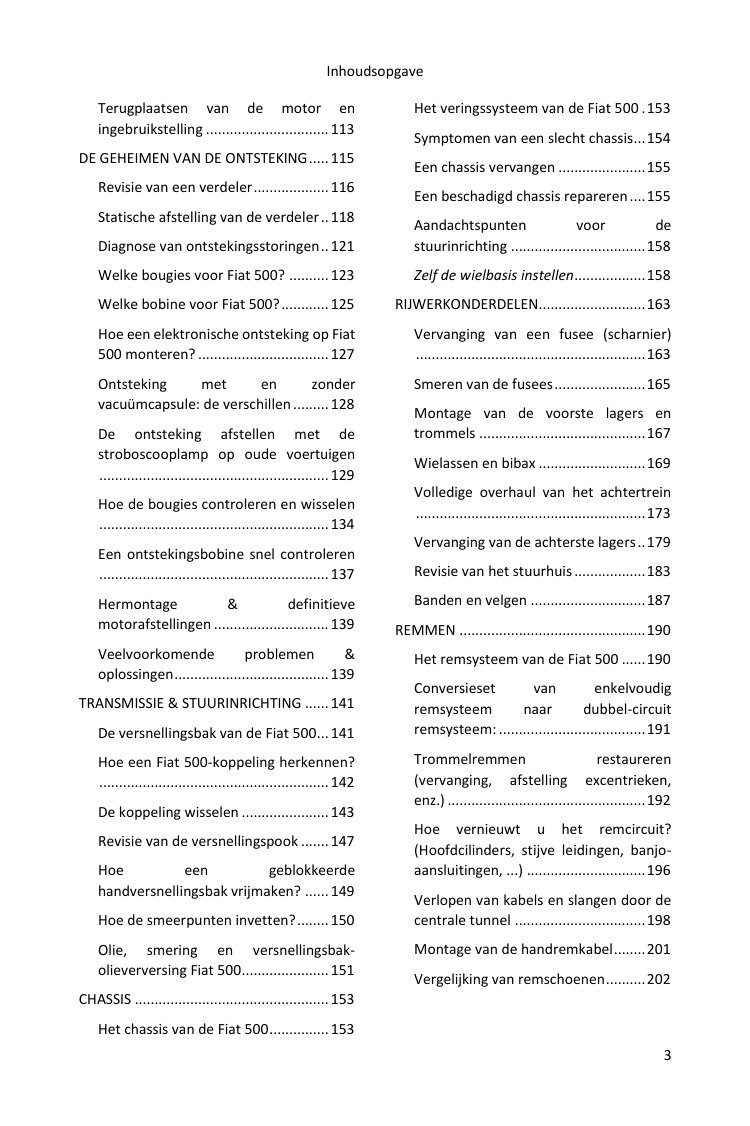 Inhoudsopgave (3/5): alles wat de gids behandelt