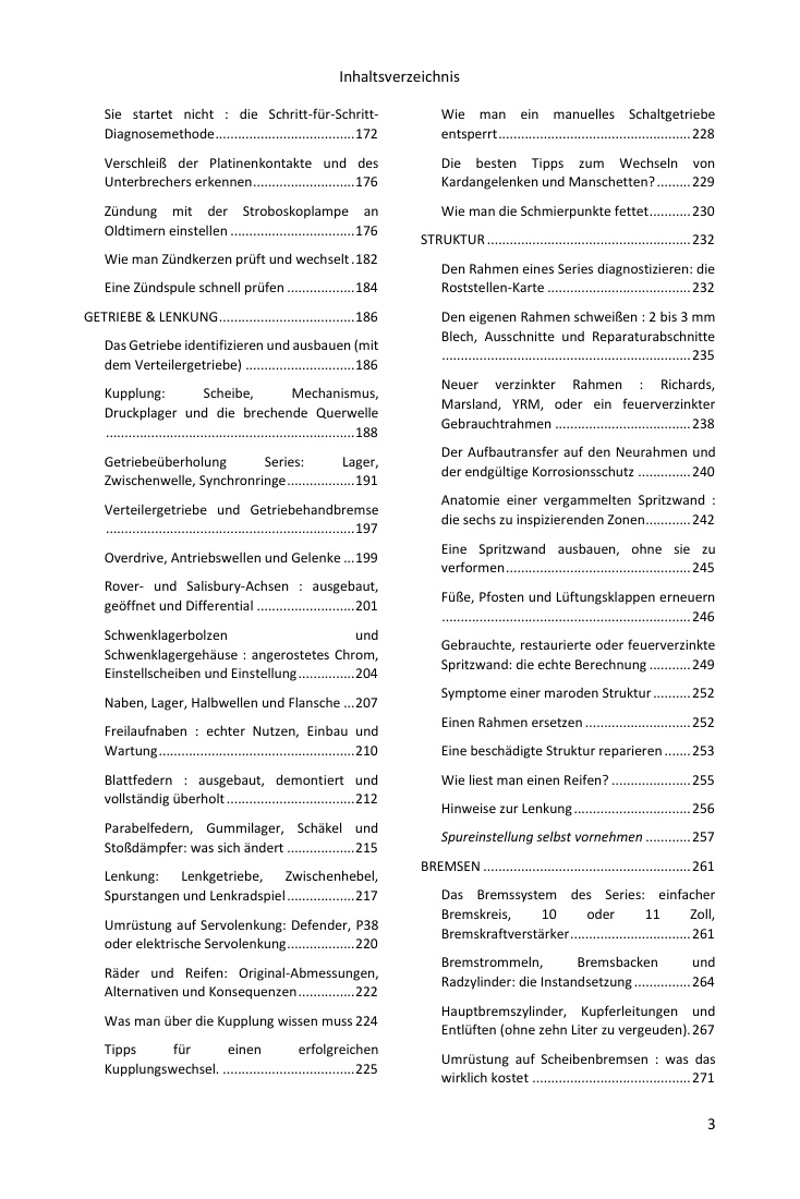 Inhaltsverzeichnis (3/4): alles, was der Leitfaden abdeckt