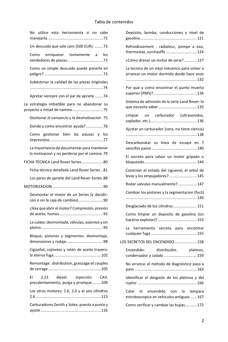Índice (2/5): todo lo que cubre la guía