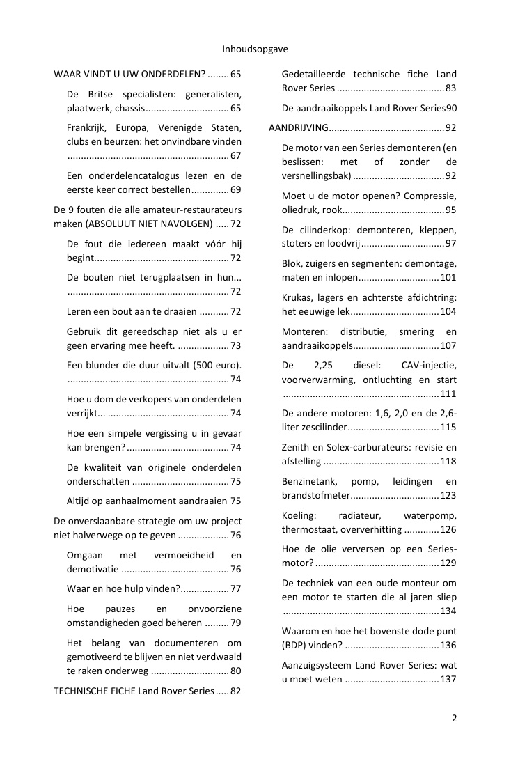 Inhoudsopgave (2/5): alles wat de gids behandelt