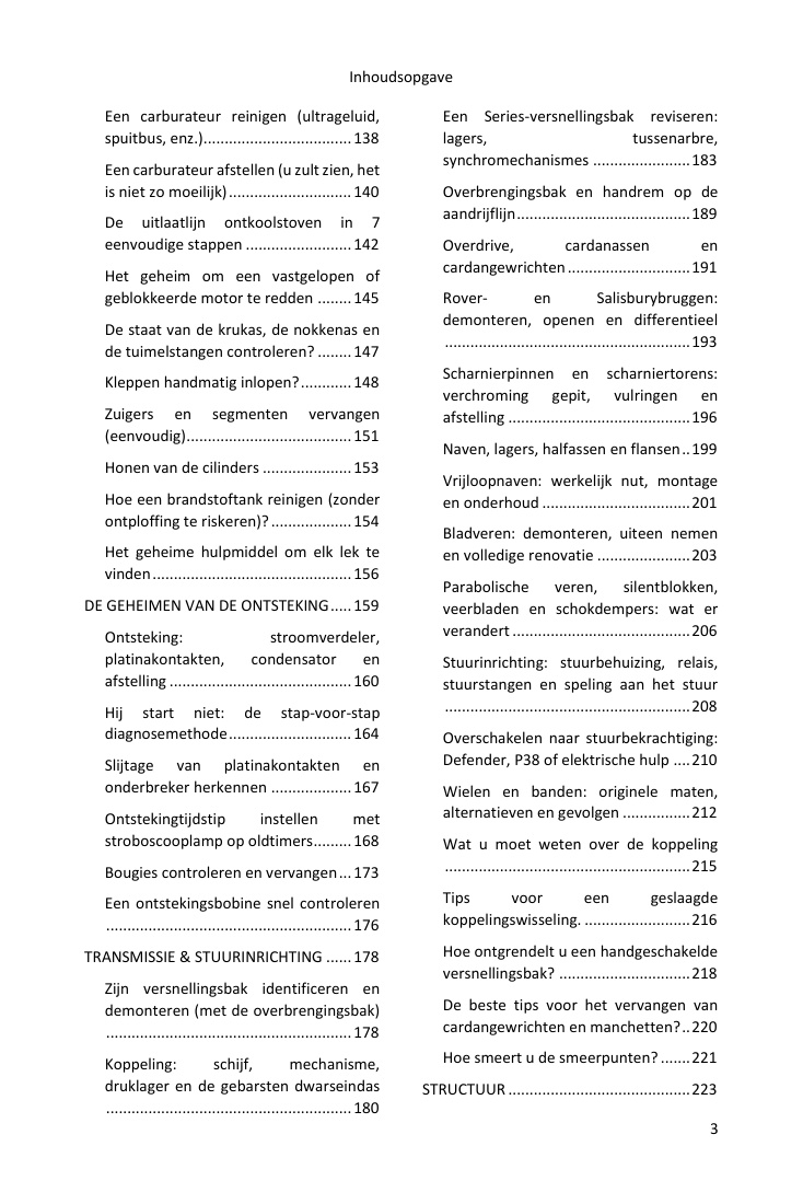 Inhoudsopgave (3/5): alles wat de gids behandelt