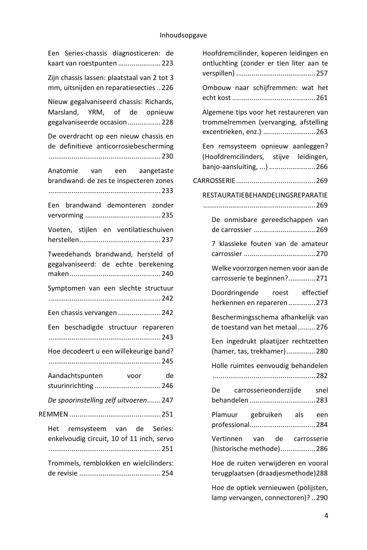 Inhoudsopgave (4/5): alles wat de gids behandelt