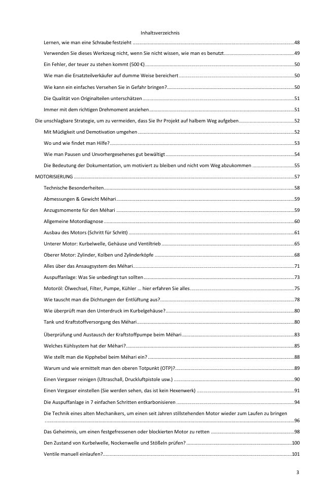 Inhaltsverzeichnis (2/6): alles, was der Leitfaden abdeckt