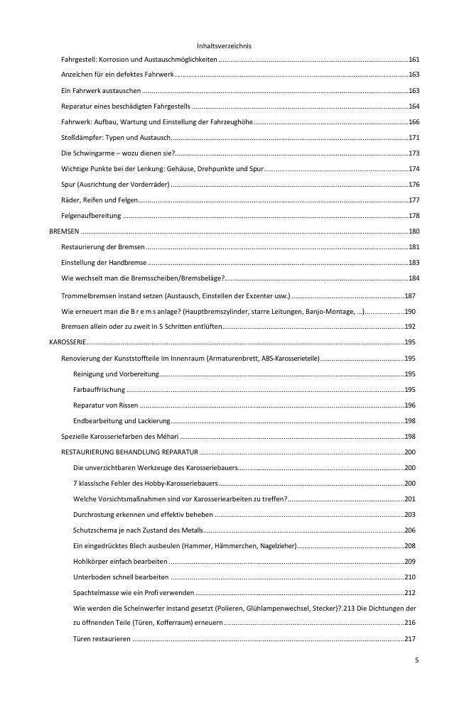 Inhaltsverzeichnis (4/6): alles, was der Leitfaden abdeckt