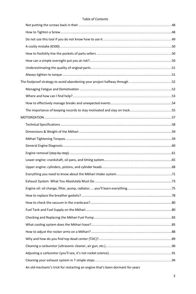 Table of contents (2/6): everything the guide covers