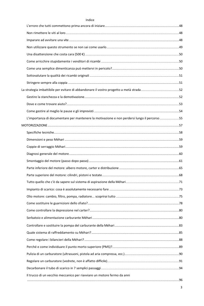 Indice (2/6): tutto ciò che la guida tratta