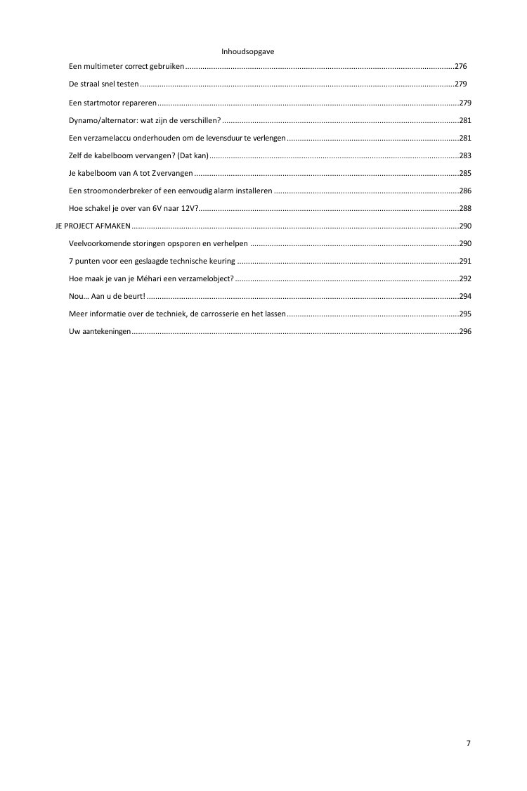 Inhoudsopgave (6/6): alles wat de gids behandelt