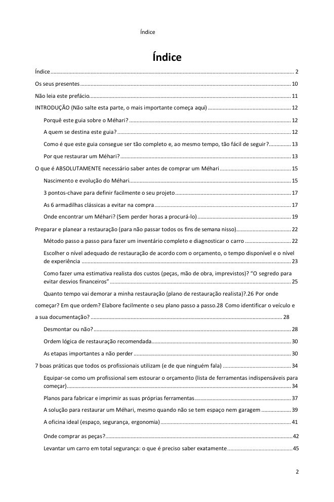 Índice (1/6): tudo o que o guia abrange