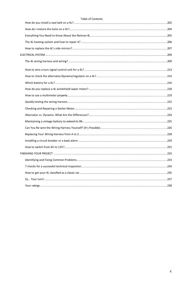 Table of contents (5/5): everything the guide covers
