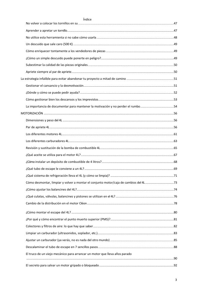 Índice (2/5): todo lo que cubre la guía