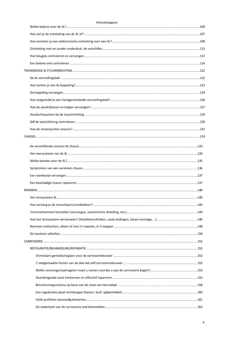Inhoudsopgave (3/5): alles wat de gids behandelt