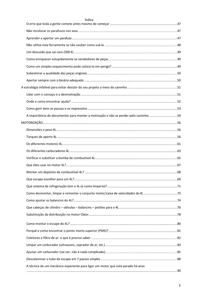 Índice (2/5): tudo o que o guia abrange
