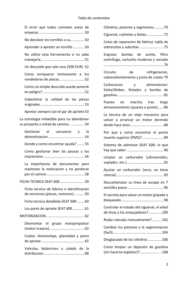 Índice (2/5): todo lo que cubre la guía