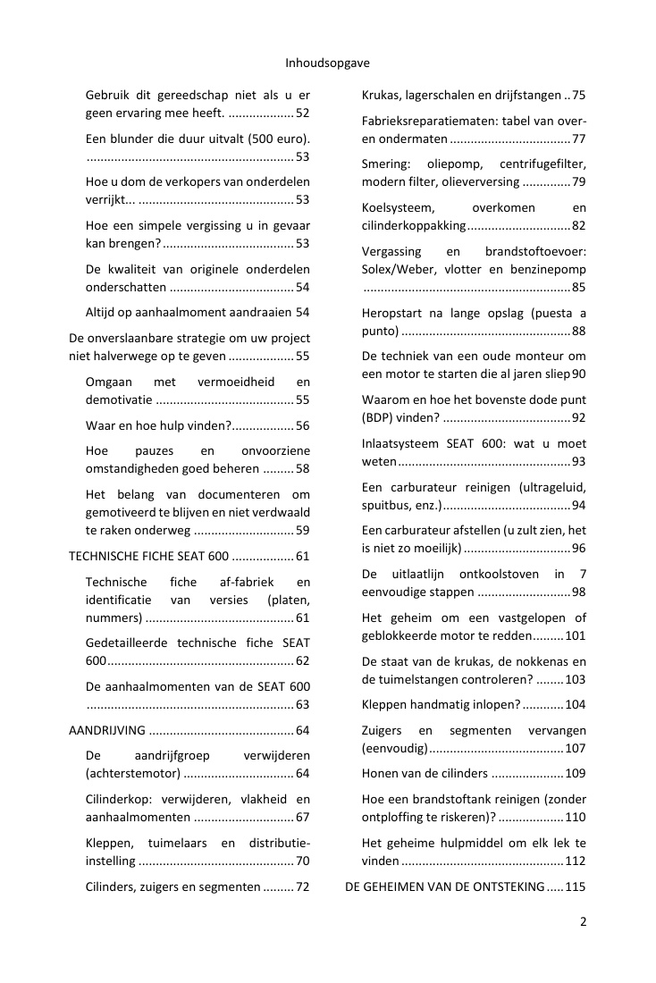 Inhoudsopgave (2/5): alles wat de gids behandelt