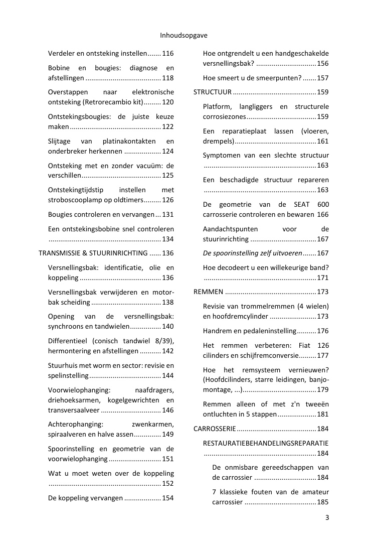 Inhoudsopgave (3/5): alles wat de gids behandelt