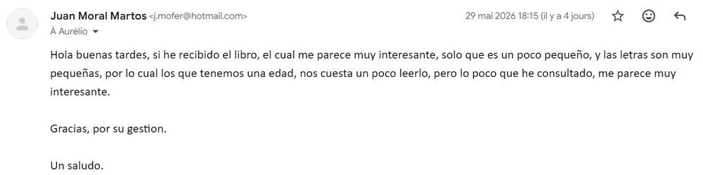Opinión de un lector