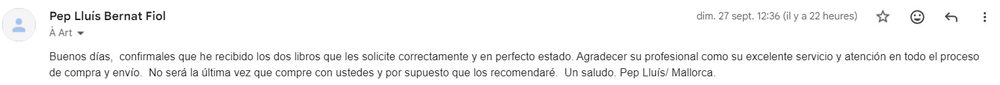 Opinión de un lector